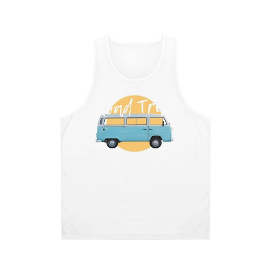 Blue and Yellow Travel Lifestyle Hobbies Unisex Tank Top
