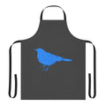 Bluebird-inspired apron featuring a design of legendary animals in a colorful, abstract style