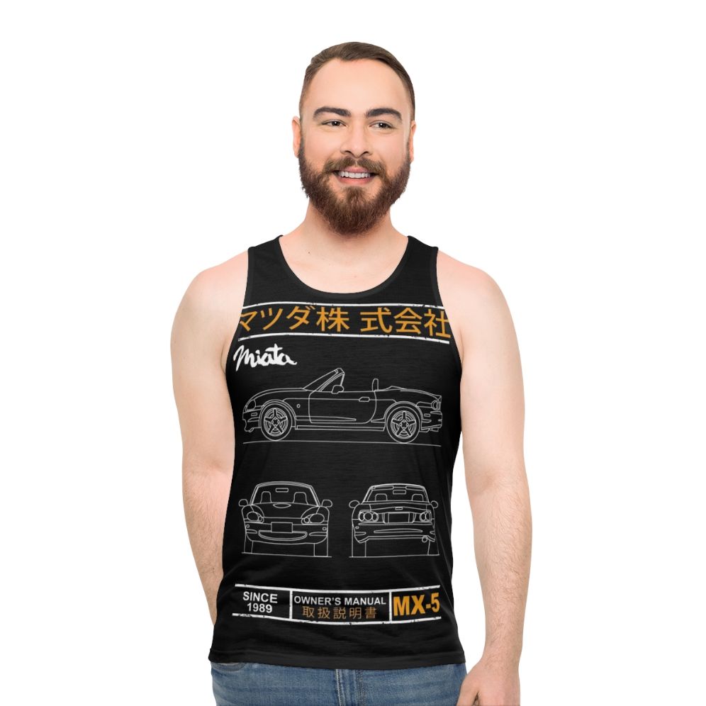 Blueprint Design Unisex Miata MX5 Tank Top