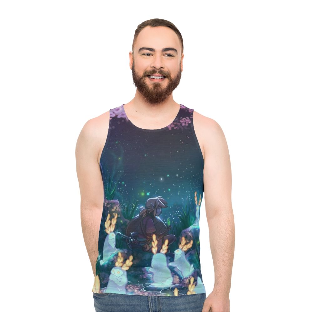 Blupee Sanctuary unisex tank top with whimsical Breath of the Wild design