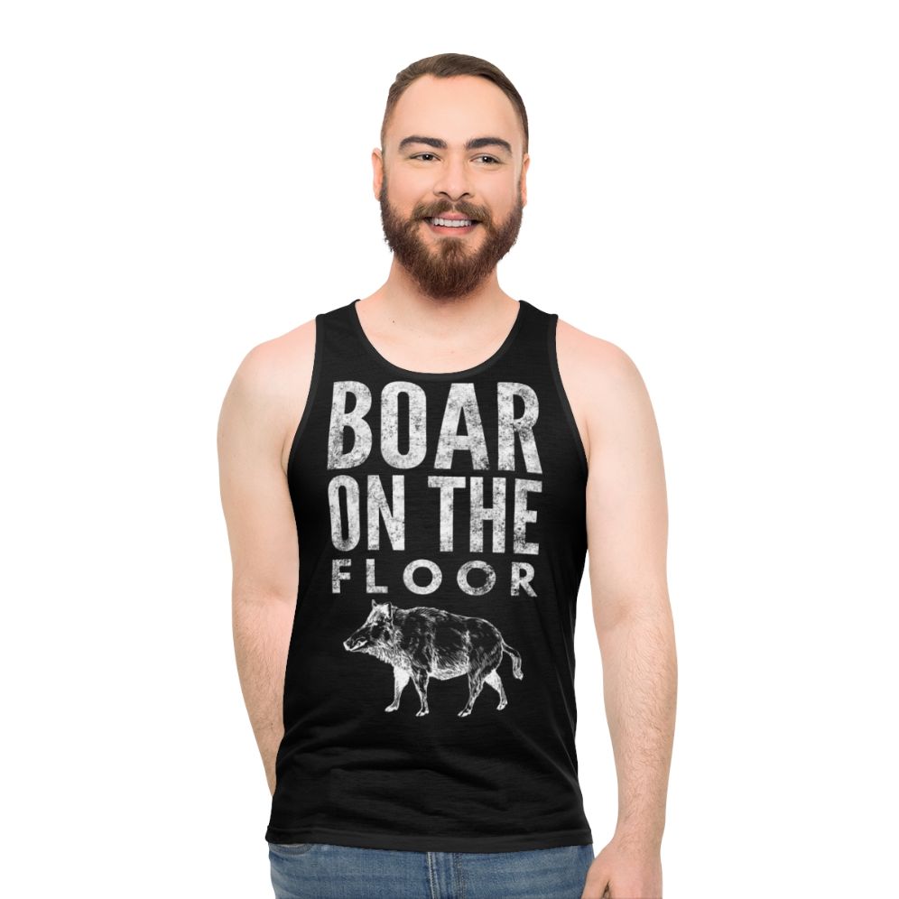 Boar print unisex tank top inspired by Succession TV show