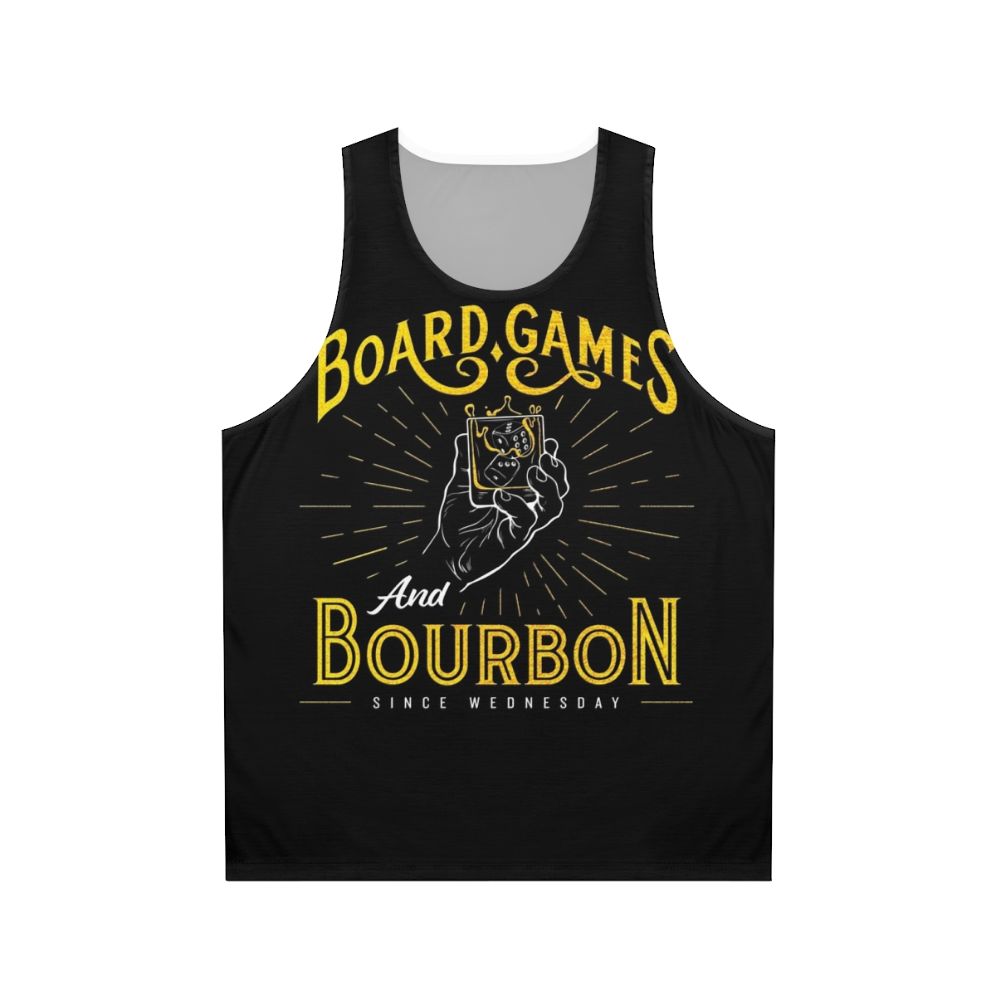 Unisex board games and bourbon tank top