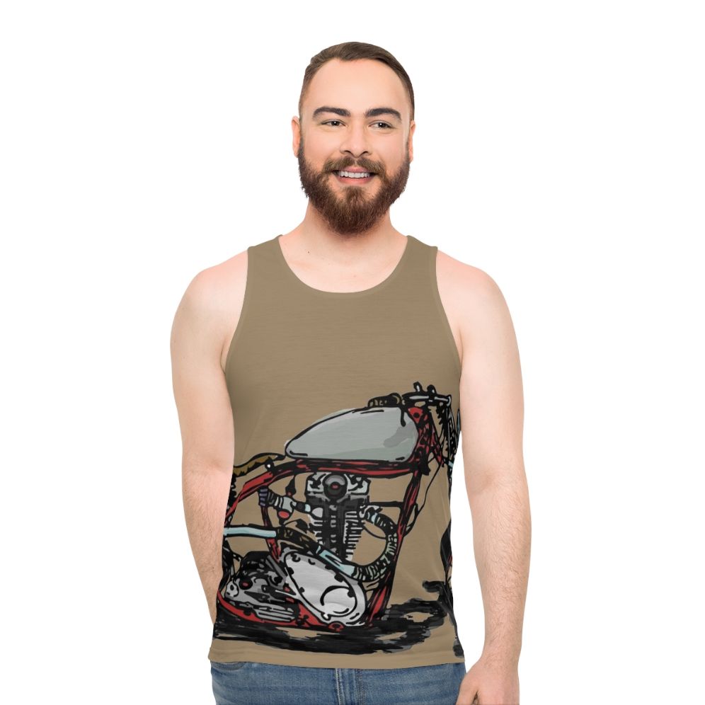Bobber unisex vintage motorcycle tank top