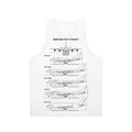 Boeing 747 Jumbo Jet Blueprint White Unisex Tank Top