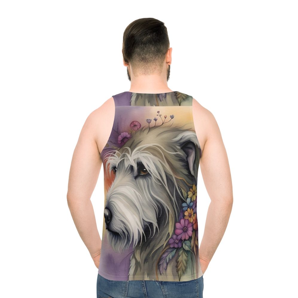 Bohemian Irish Wolfhound Floral Watercolor Tank Top