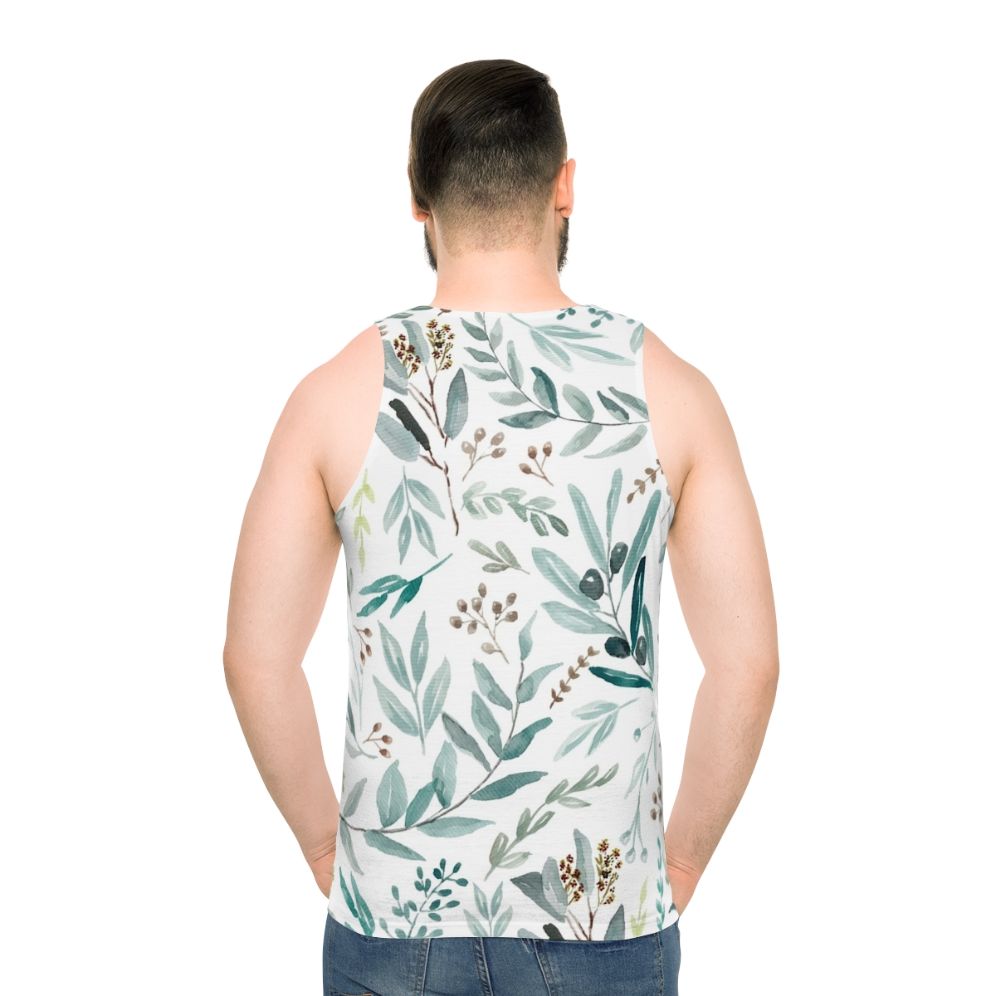 Boho Eucalyptus Leaves Unisex Tank Top