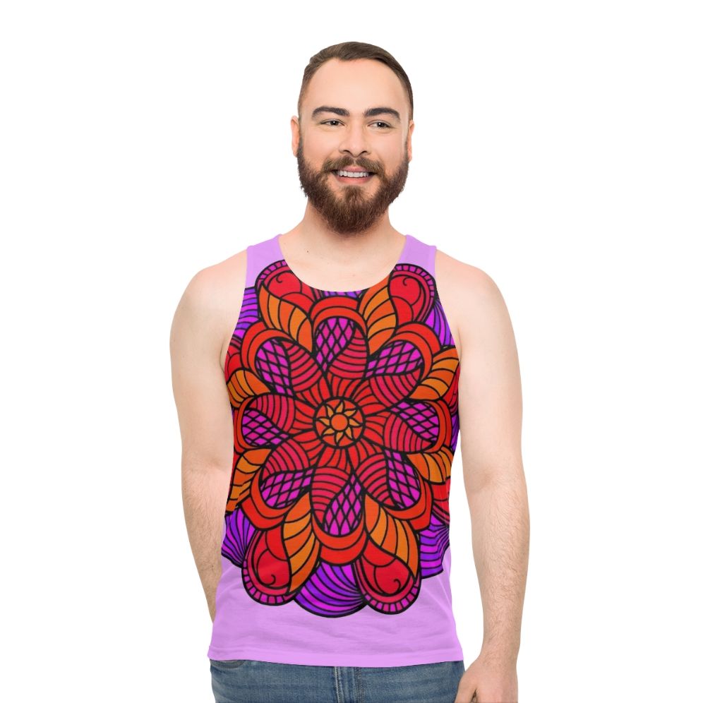 Boho mandala design unisex tank top