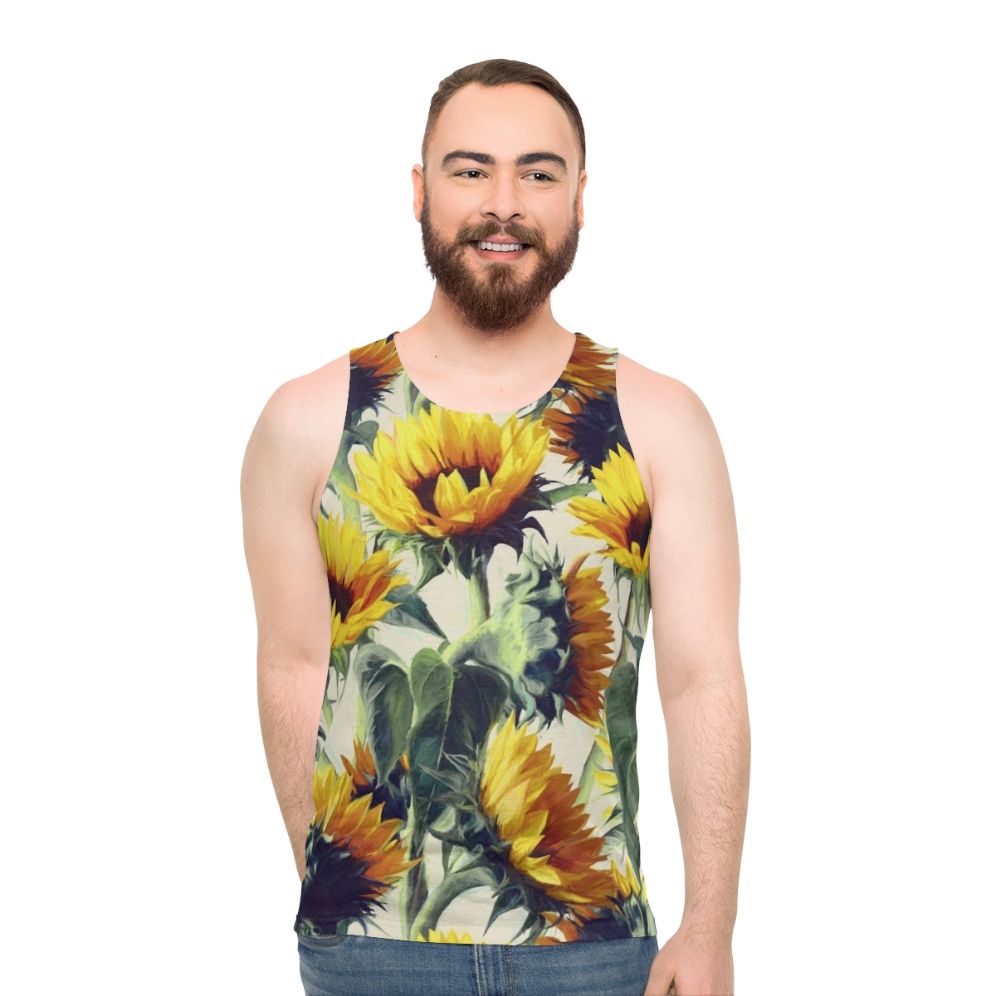 Boho Sunflower Forever Unisex Tank Top