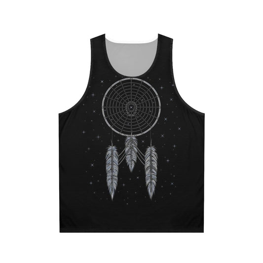 Unisex Star Trek Inspired Tank Top with Dreamcatcher and Feather Design