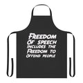 Premium apron with the text "All Speech Is Free Speech" promoting freedom of expression
