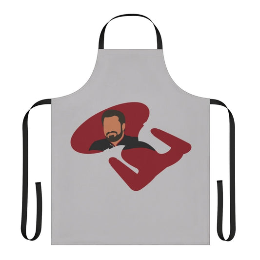 Star Trek-inspired apron featuring the USS Enterprise and Commander Riker