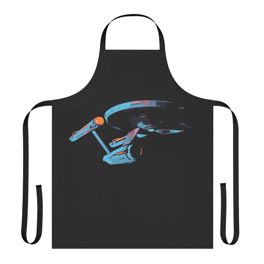 Star Trek inspired apron featuring a "To Boldly Go" design for sci-fi fans