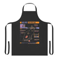 Star Trek-themed cat apron with the USS Enterprise and Spot the cat