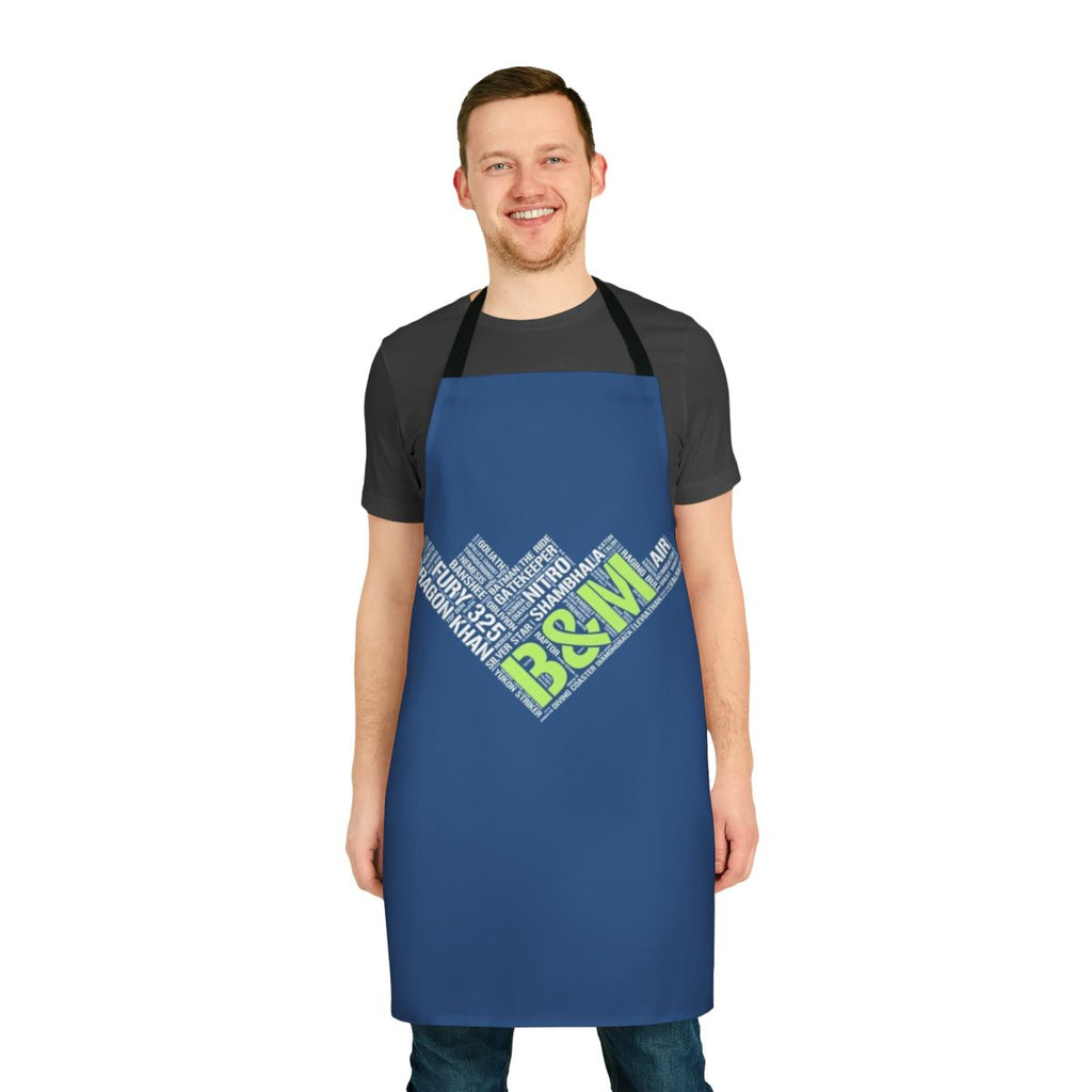 Bolliger Mabillard-inspired roller coaster themed apron