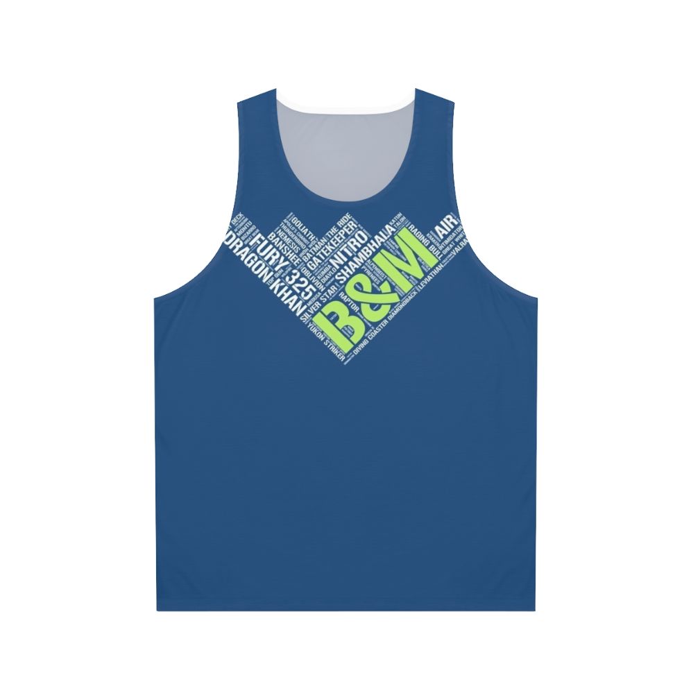 Bolliger Mabillard roller coaster unisex tank top