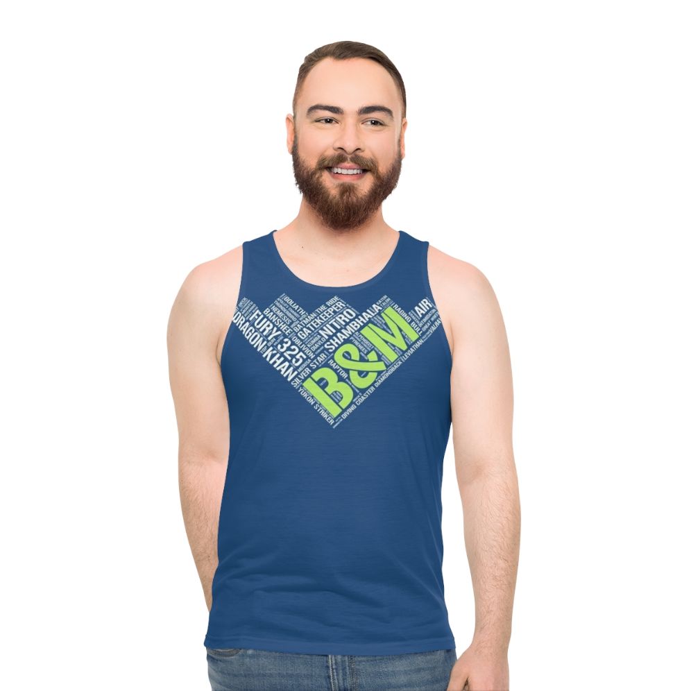 Bolliger Mabillard roller coaster unisex tank top