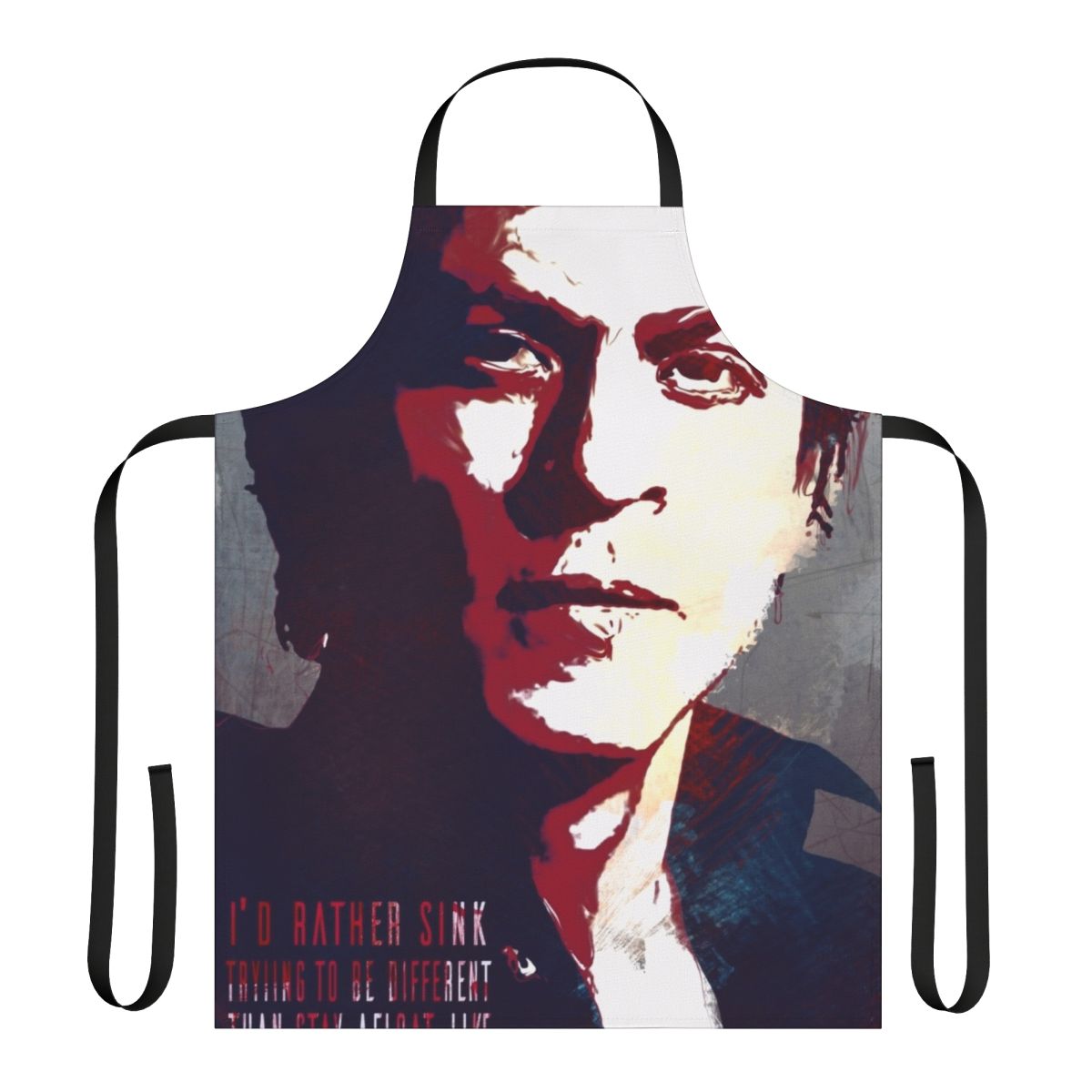 Bollywood-themed cooking apron featuring a portrait of Shahrukh Khan