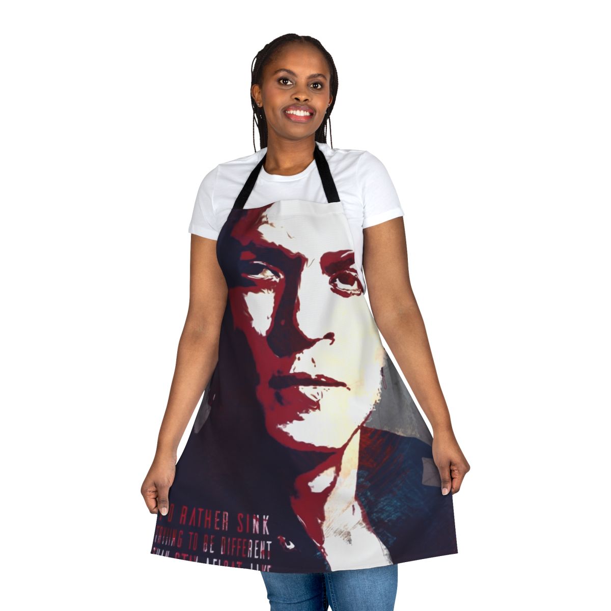 Bollywood-themed cooking apron featuring a portrait of Shahrukh Khan