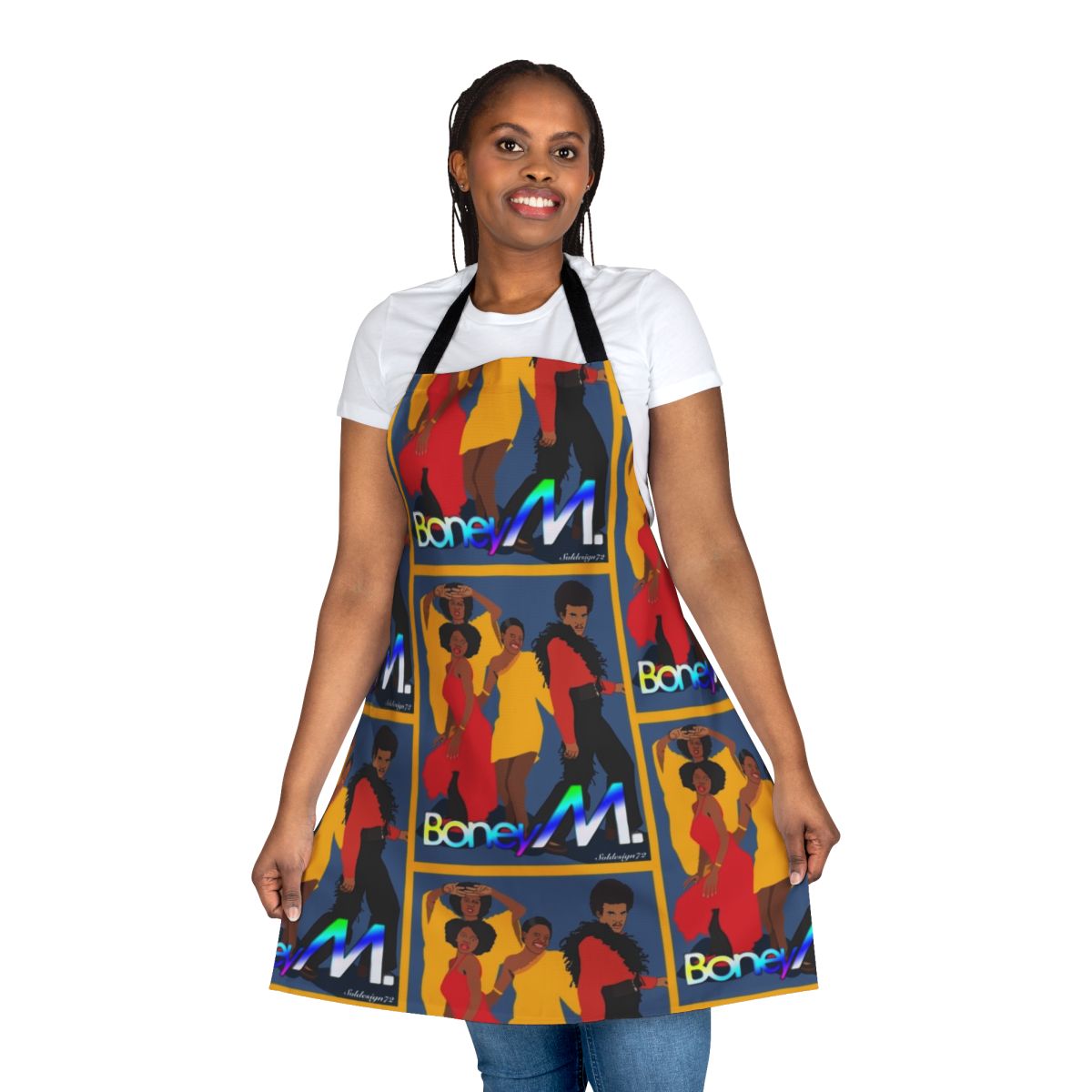 Boney M inspired Rasputin design printed on an apron