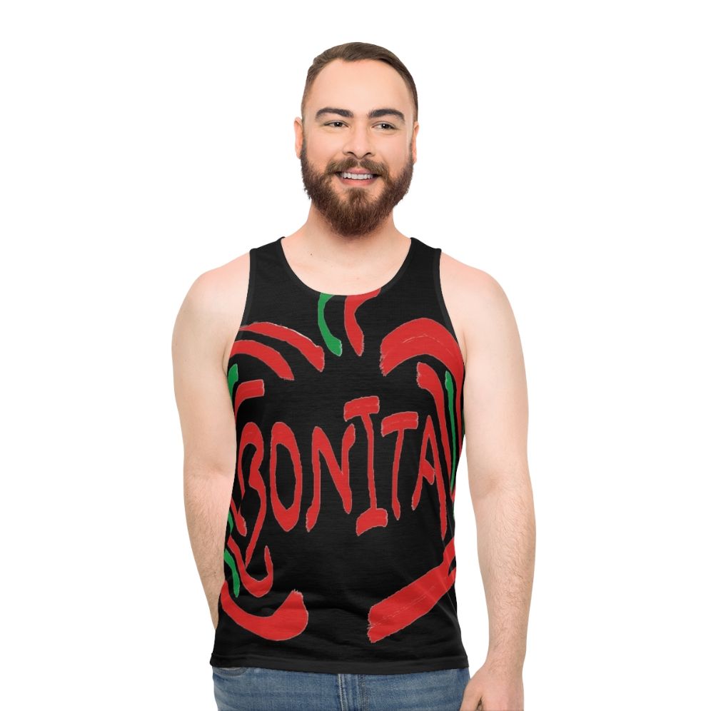 Unisex tank top with Bonita Apple graphic
