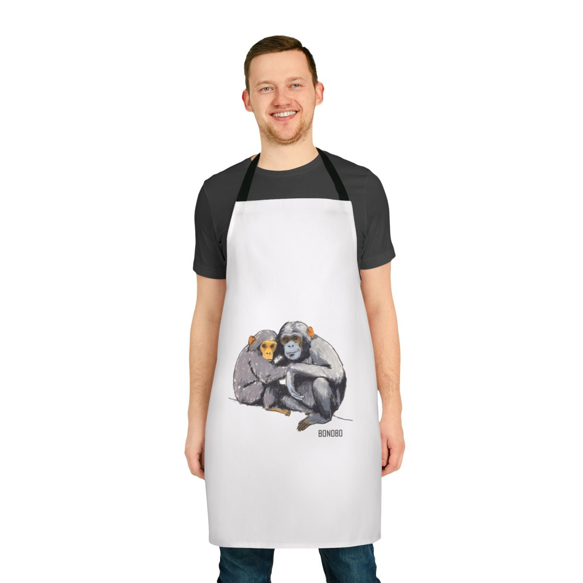 Bonobo band logo printed on a high-quality apron