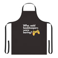 Apron featuring a humorous quote about bookkeepers, ideal for bookkeeping, accounting, and gaming enthusiasts.