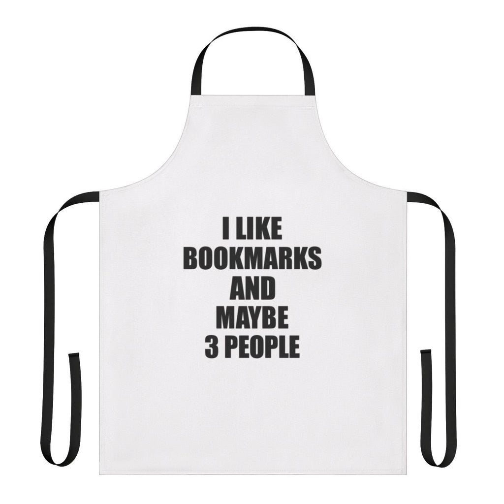 Bookmarks lover apron with funny bookmarks-themed design