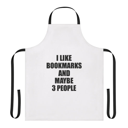 Bookmarks lover apron with funny bookmarks-themed design