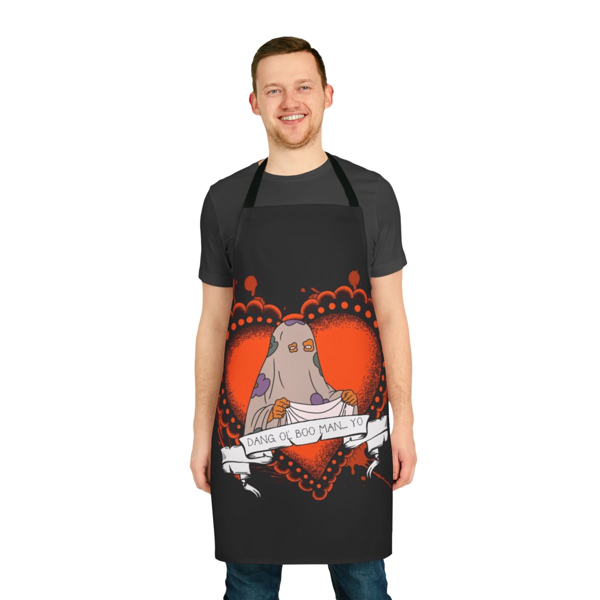 Boomhauer-themed apron with character art from King of the Hill