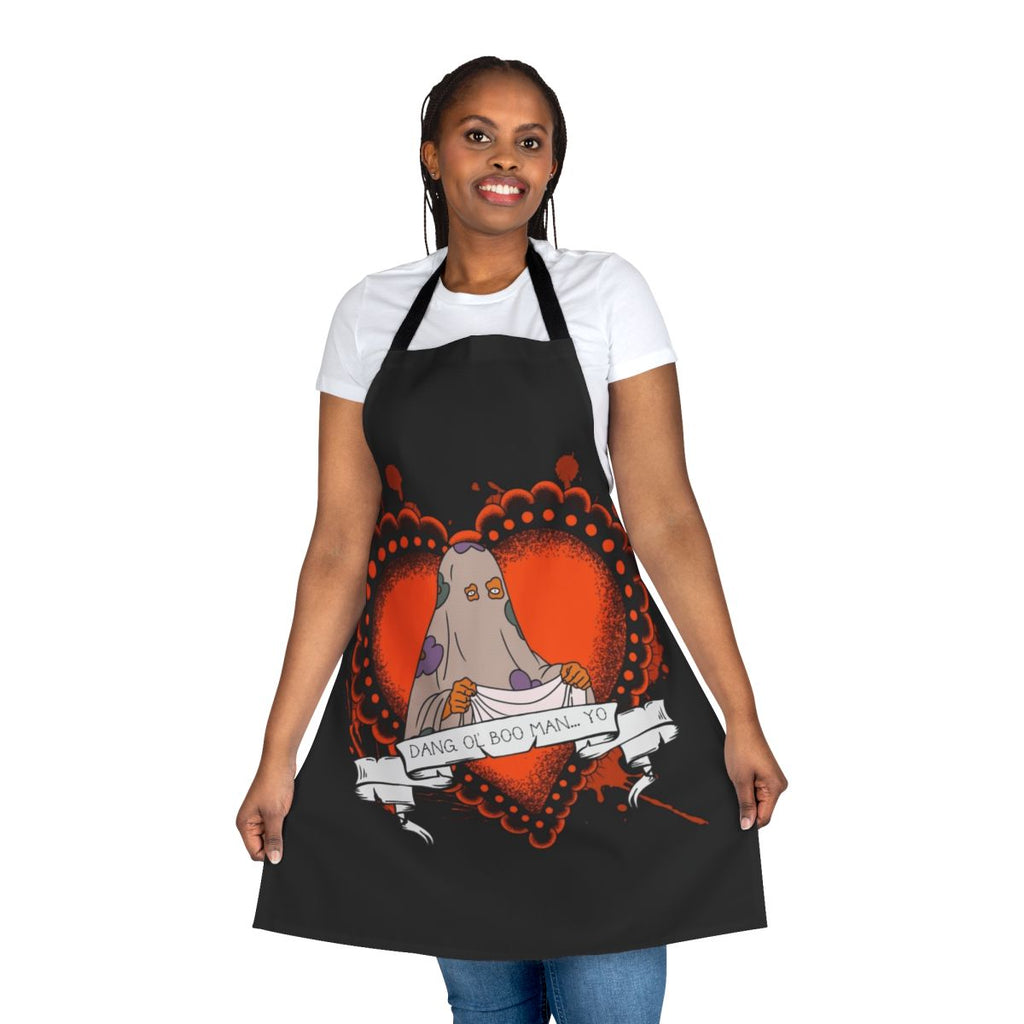 Boomhauer-themed apron with character art from King of the Hill