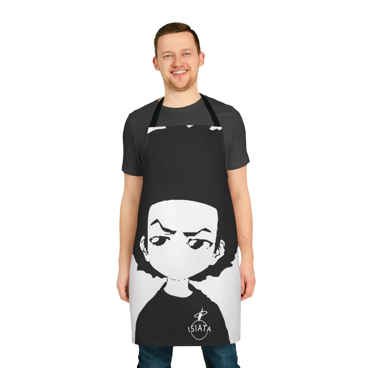 Boondocks-inspired apron featuring Huey Freeman character