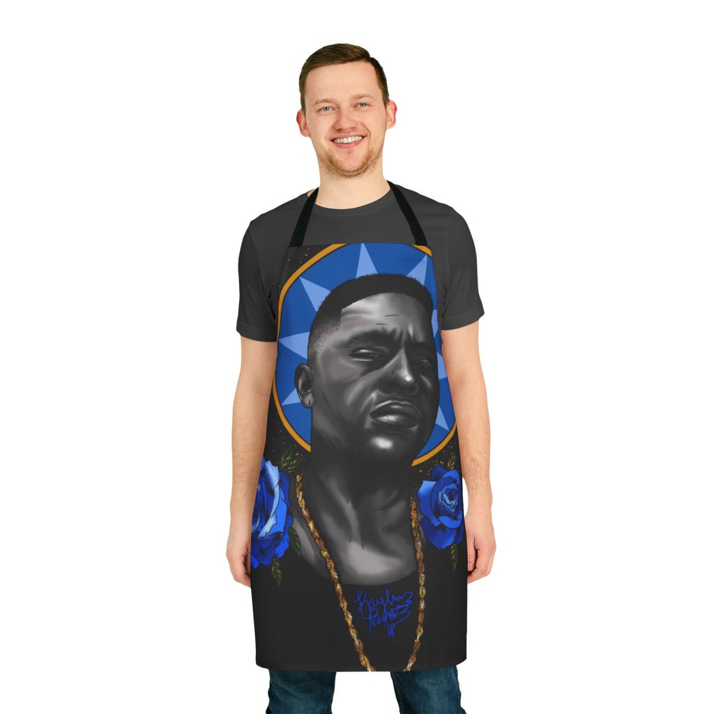 Boosie-inspired tattoo style apron featuring neotraditional design elements