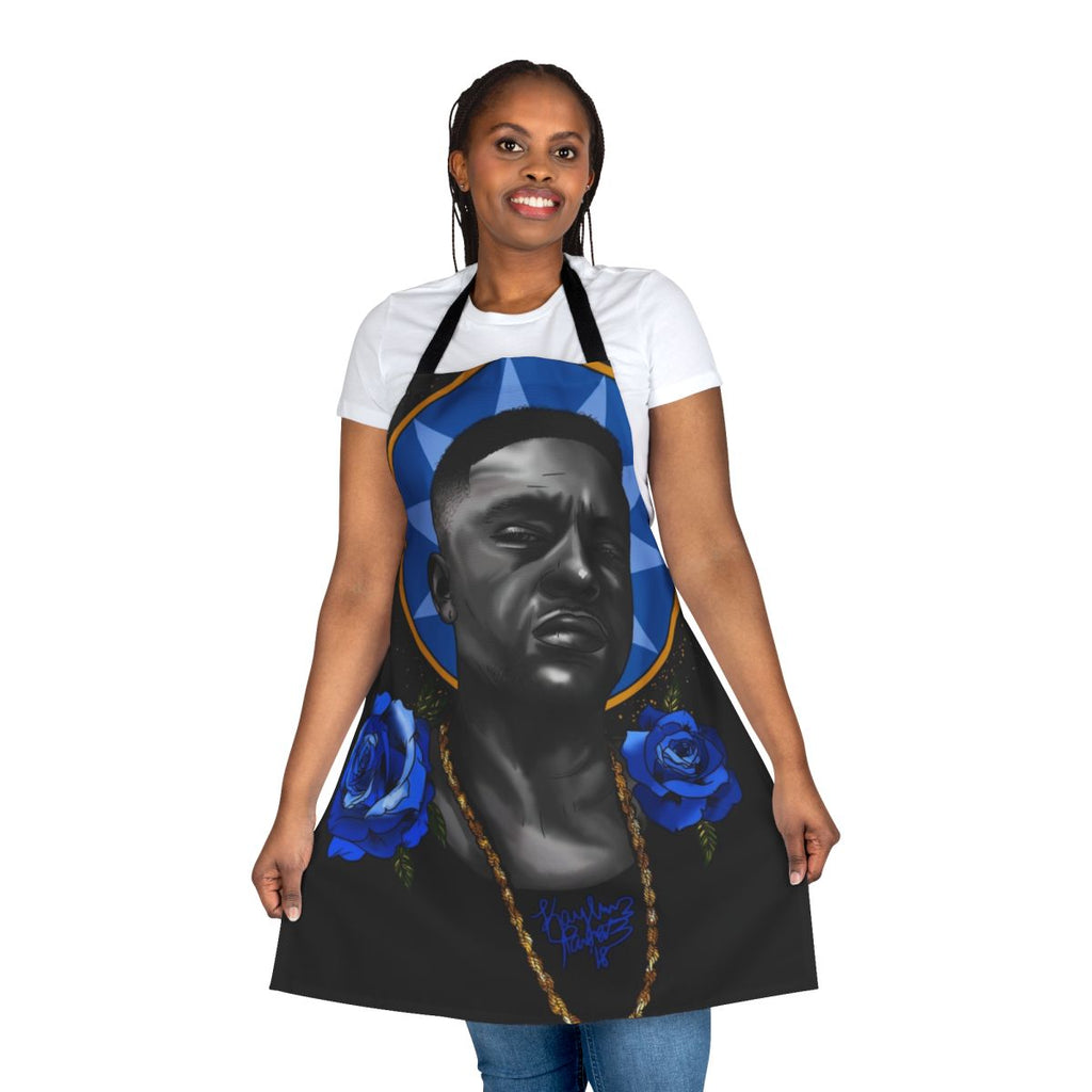 Boosie-inspired tattoo style apron featuring neotraditional design elements