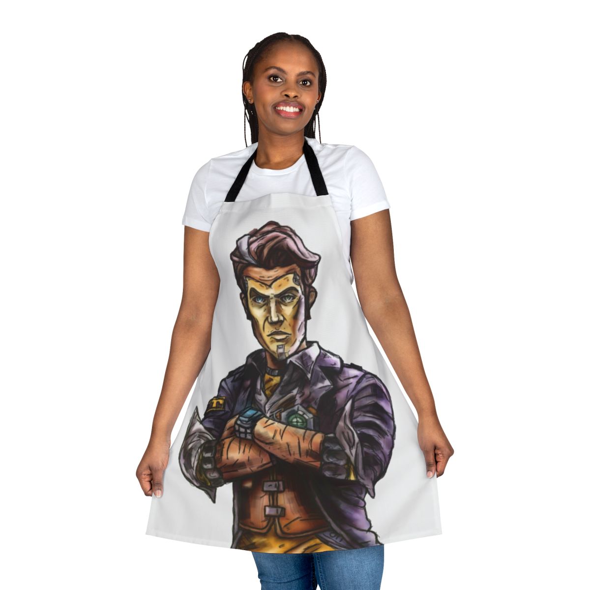 Borderlands 2 Handsome Jack-themed cooking apron