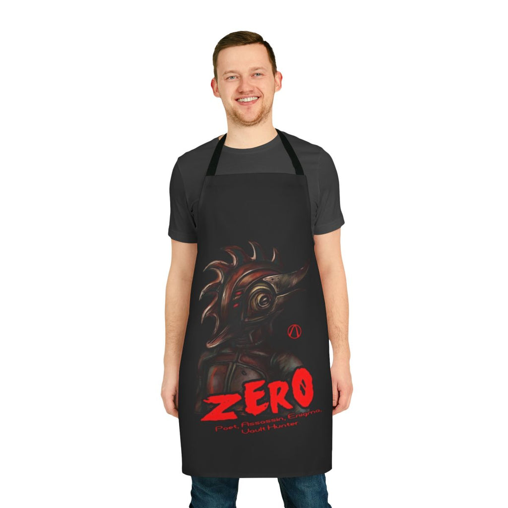 Borderlands 2 Zer0 the Assassin inspired apron with character artwork