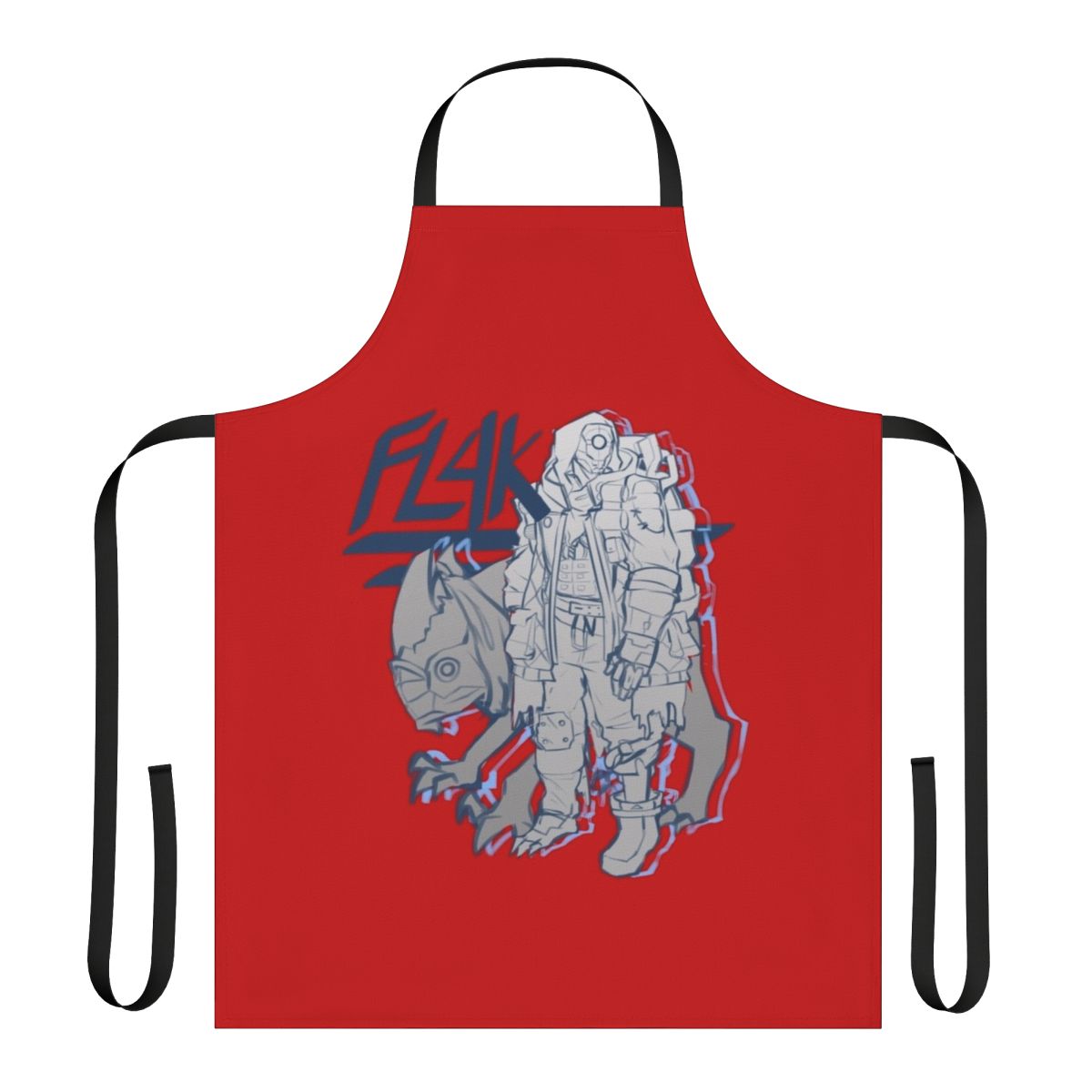 Borderlands 3 inspired apron featuring the character FL4K