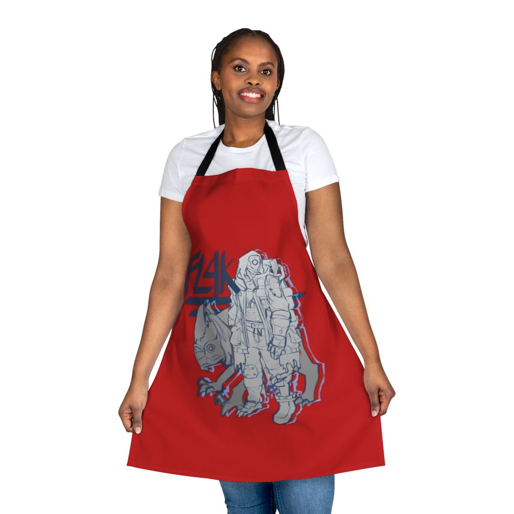 Borderlands 3 inspired apron featuring the character FL4K