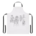 Borderlands 3 inspired apron featuring the playable characters Zane, FL4K, Amara, and Moze