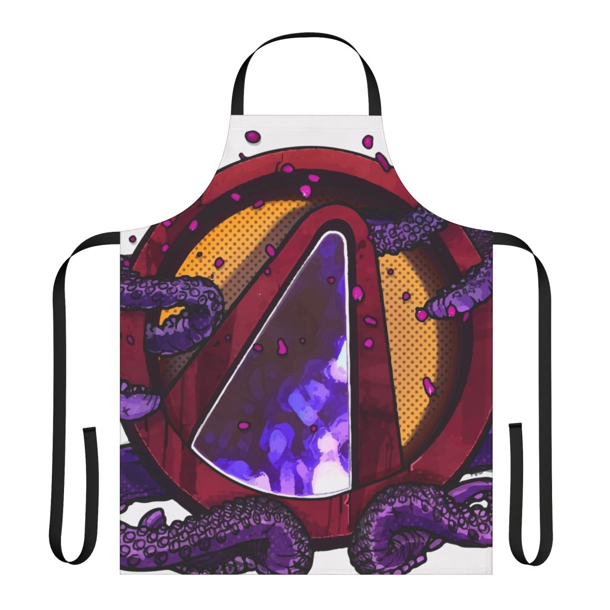 Borderlands 3 inspired apron featuring the iconic Vault symbol and tentacles design