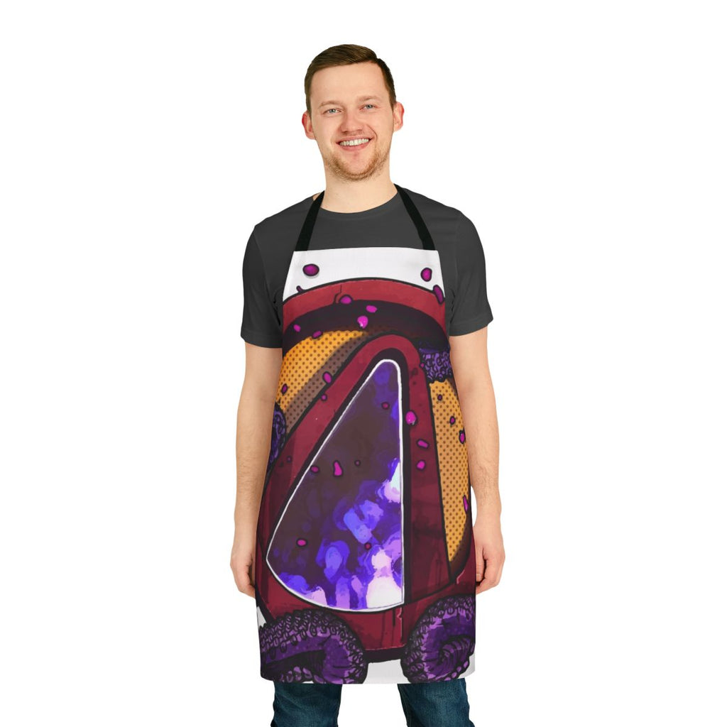 Borderlands 3 inspired apron featuring the iconic Vault symbol and tentacles design