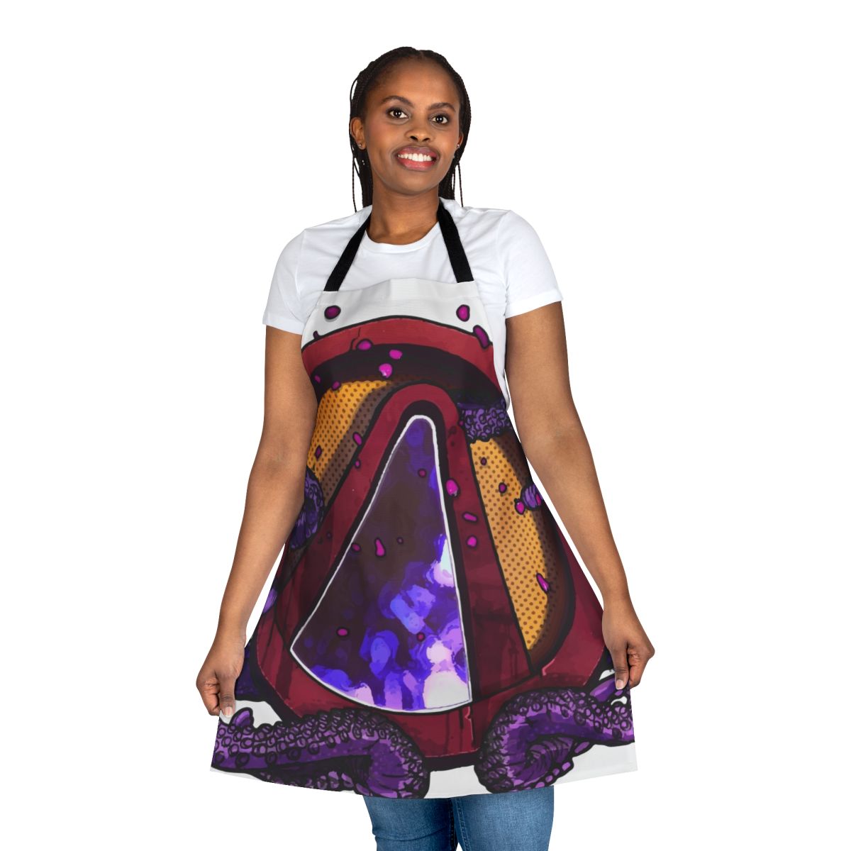 Borderlands 3 inspired apron featuring the iconic Vault symbol and tentacles design
