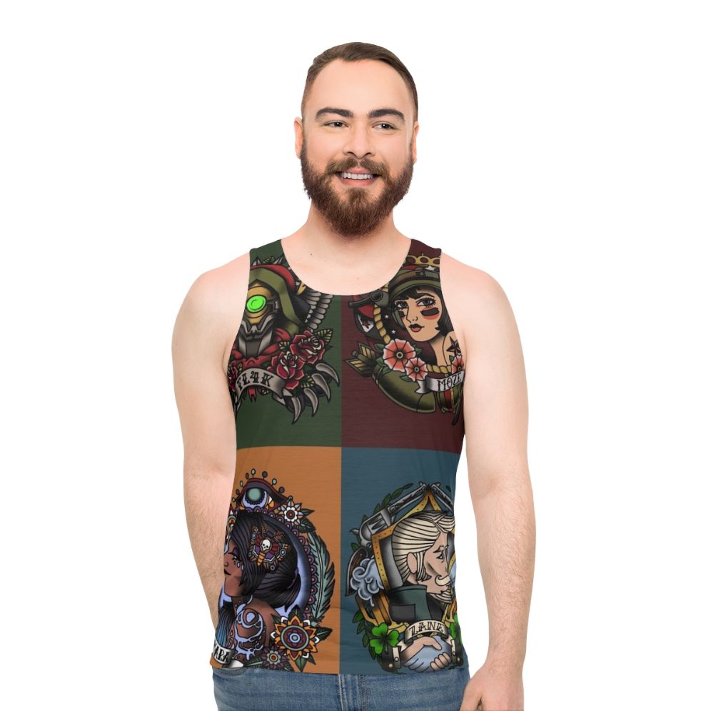 Borderlands 3 Vintage Tattoo Style Unisex Tank Top
