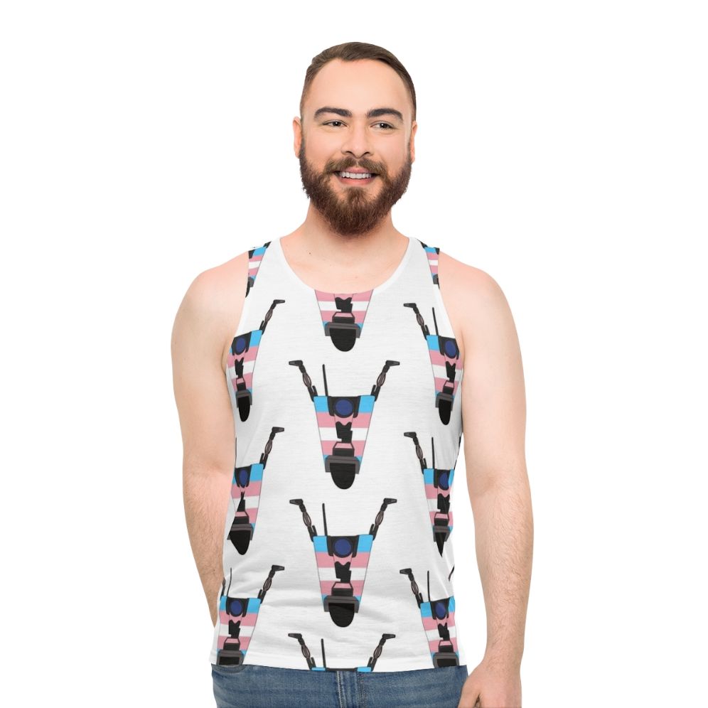 Borderlands Claptrap Trans Pride Unisex Tank Top