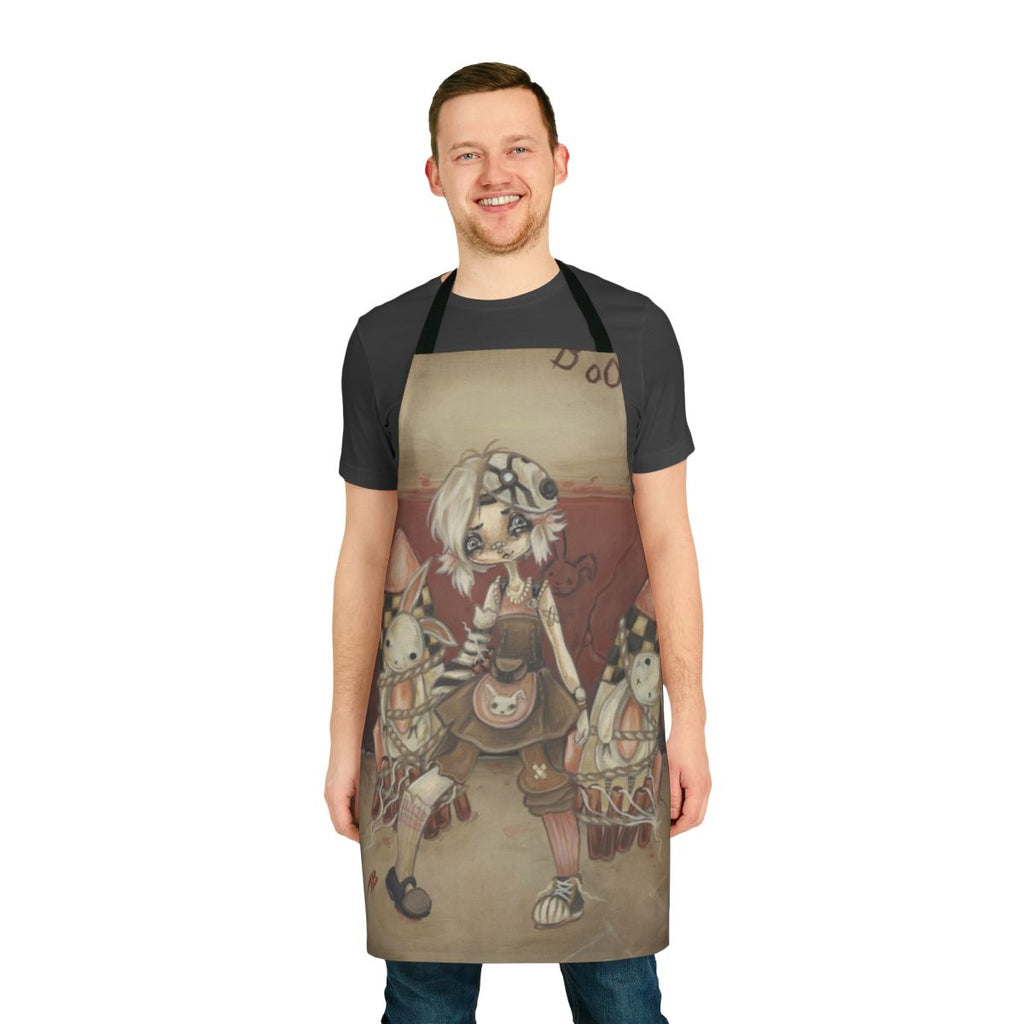 A custom apron featuring Tiny Tina from the Borderlands video game series.