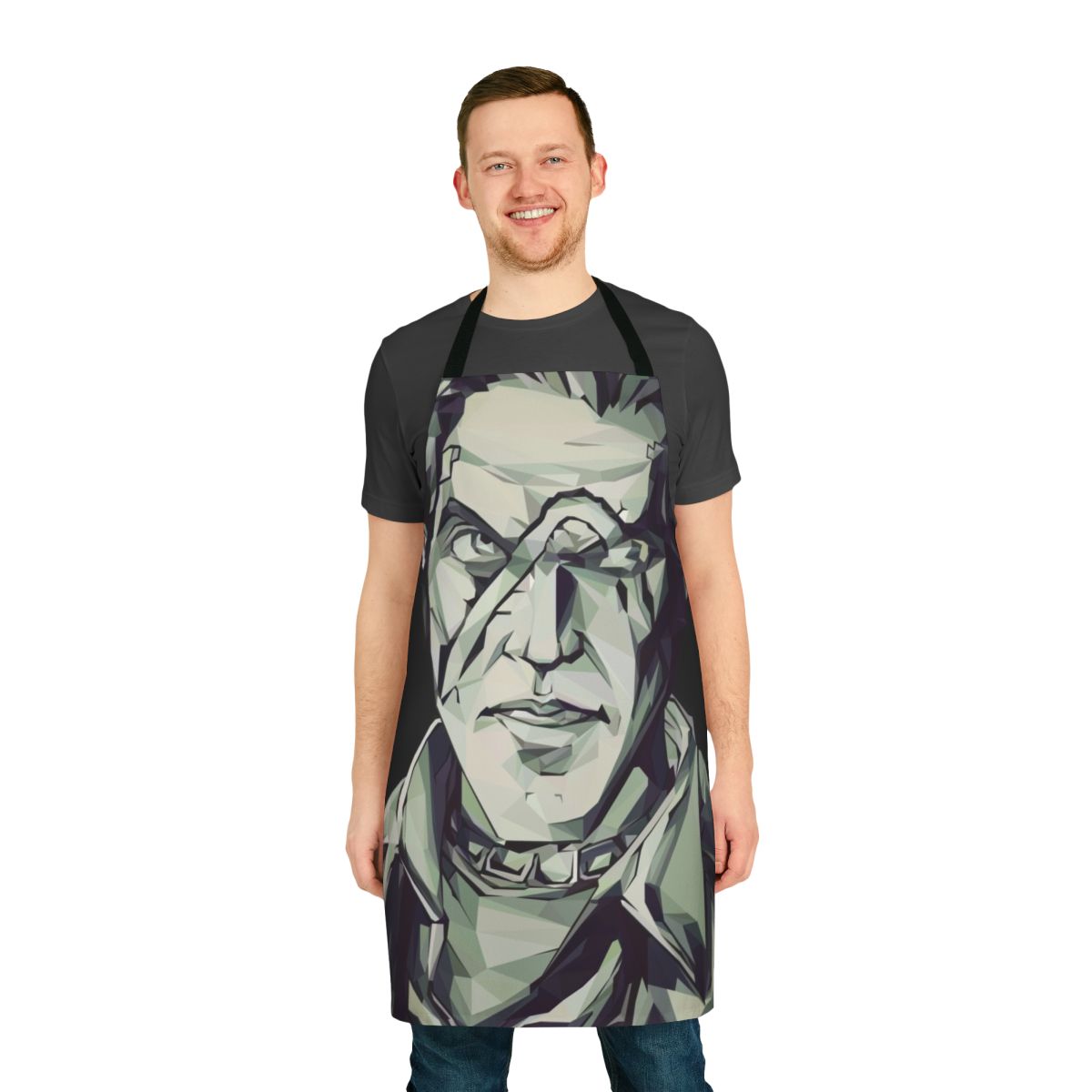 Borderlands Handsome Jack-themed cooking apron with vector art design