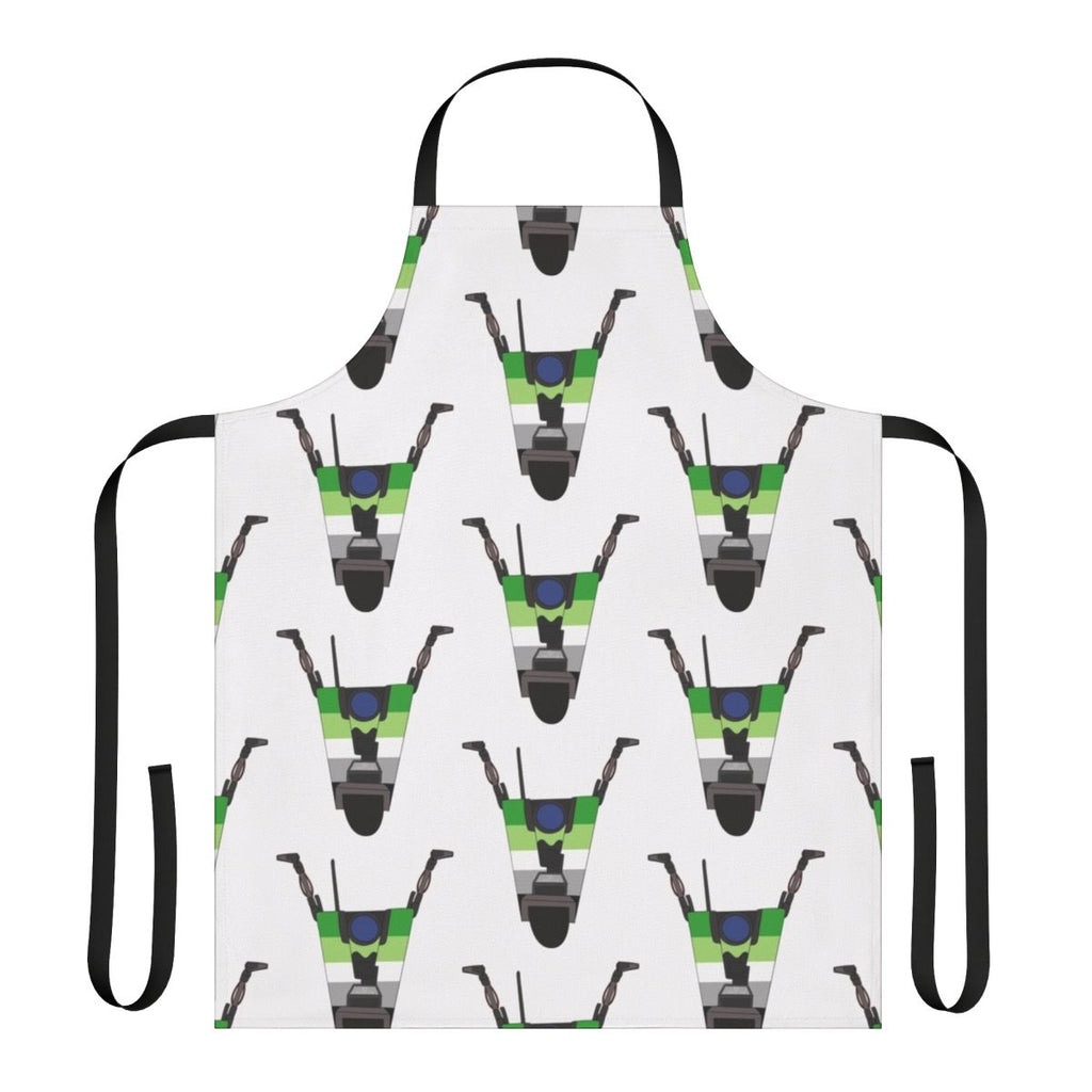 Borderlands Aro Pride Claptrap Apron with colorful design