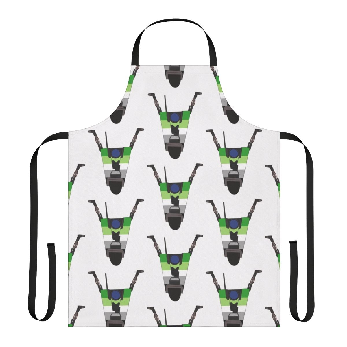 Borderlands Aro Pride Claptrap Apron with colorful design