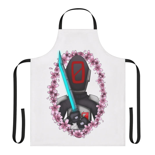 Borderlands-inspired Cherry Blossom Apron featuring the character Zer0