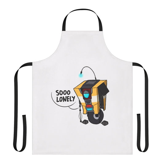 Apron featuring the iconic Claptrap character from the Borderlands video game franchise