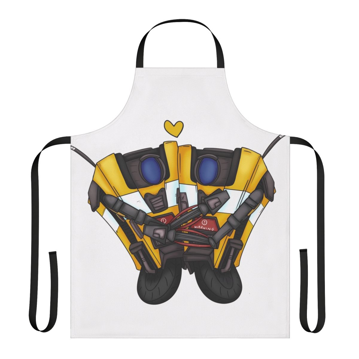 Borderlands inspired apron featuring the lovable robot Claptrap ready to give a hug